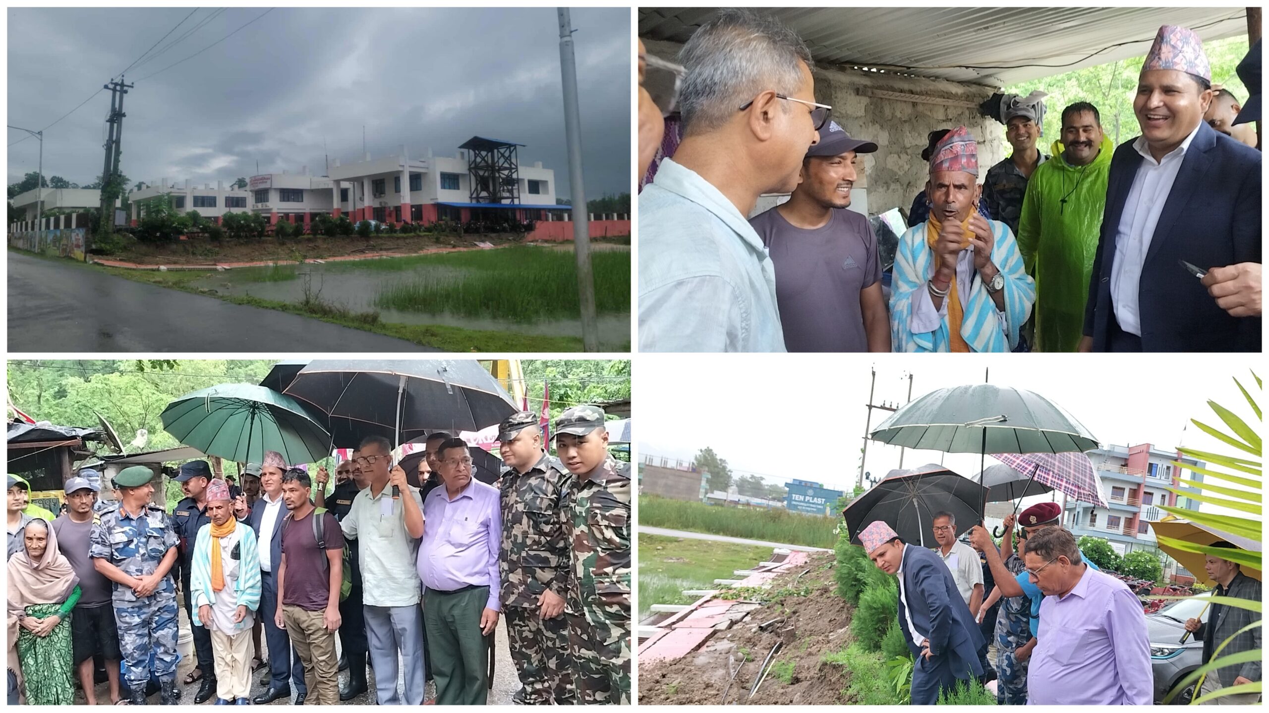 गोदावरीमा भीषण वर्षाले संरचनात्मक क्षति, ६ जनाको सकुसल उद्दार