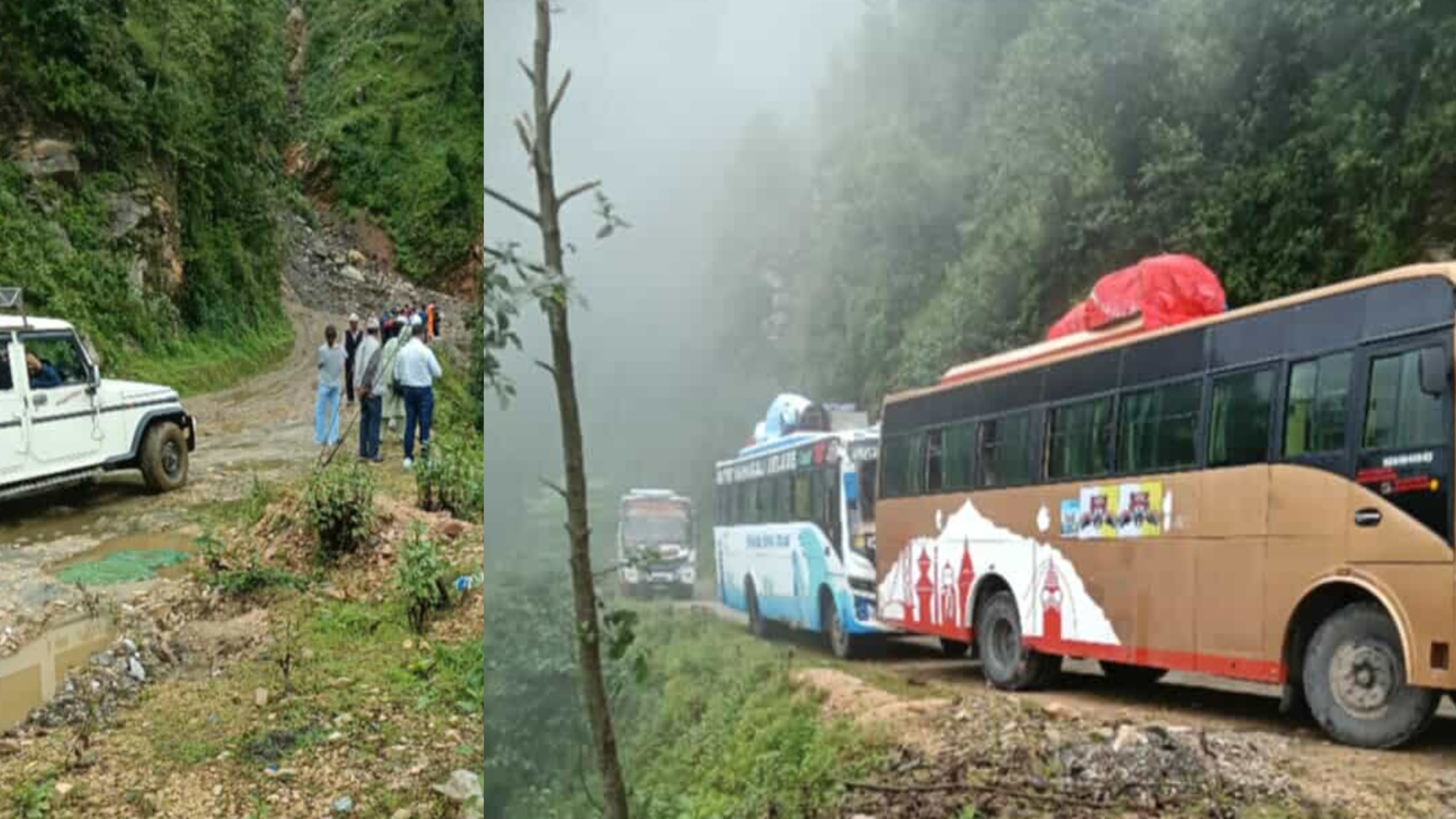 दार्चुलामा पहिरोका कारण गोकुलेश्वर-खलंगा सडक अवरुद्ध