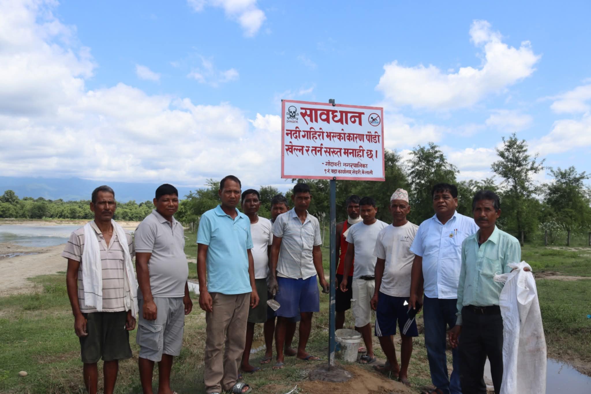 ४ जनाको ज्यान लिएको खुटिया नदीको जोखिमयुक्त स्थलमा सूचनामुलक बोर्ड राखियो
