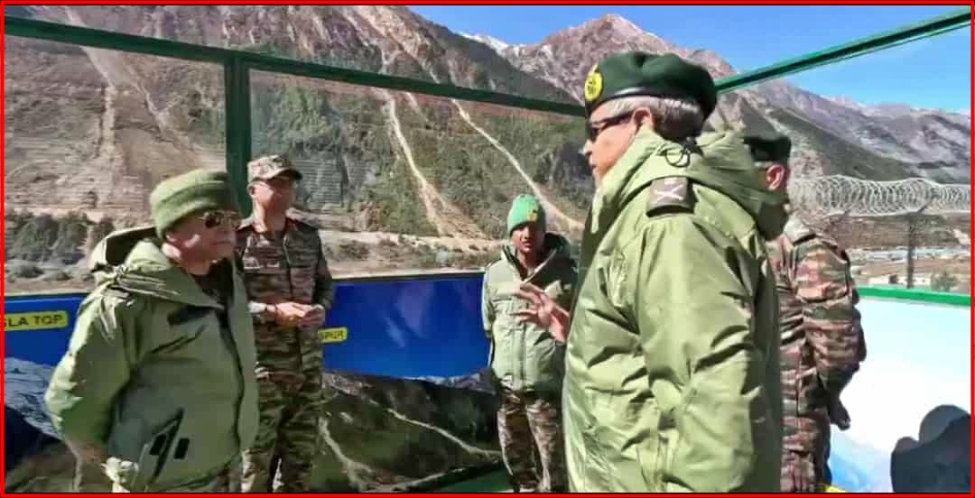 भारतीय सेनाप्रमुख दार्चुलाको द्विवेदीको गुञ्जी क्षेत्र भ्रमण, सीमा विवादमा ध्यान केन्द्रित