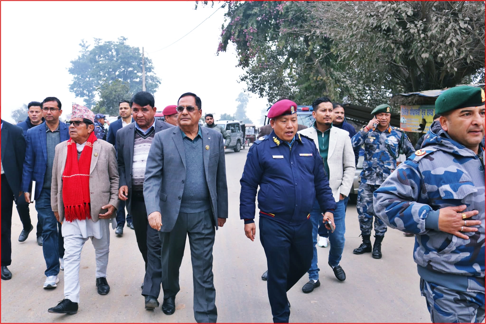 त्रिनगर र गड्डाचौकी भन्सार नाकामा मन्त्रीको नेतृत्वमा स्थलगत निरीक्षण