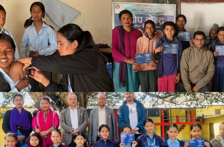 बझाङमा पाठेघर क्यान्सर विरुद्ध एचपीभी खोप अभियान सुरु, पहिलो दिन&hellip;