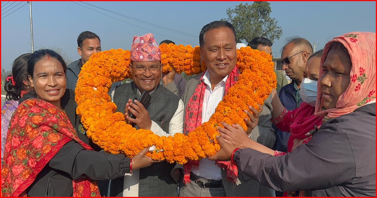 कञ्चनपुरको दोधारा–चाँदनीमा कुलमानलाई २० किलोको मालासहित भव्य स्वागत