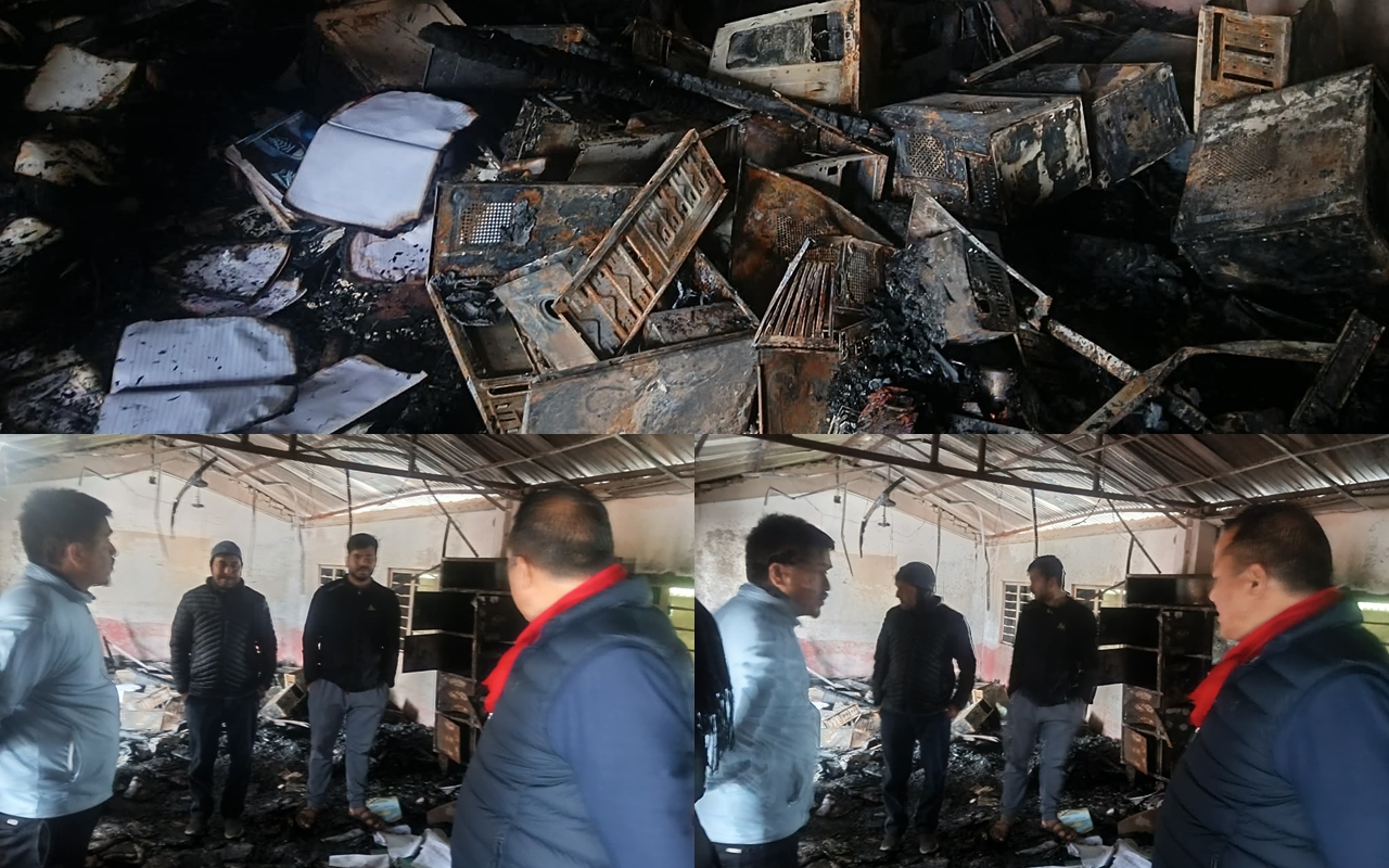 चौमालाको प्यराडाइज इङ्गलिस बोर्डिङ स्कुलमा आगलागी, १५ लाखको क्षति