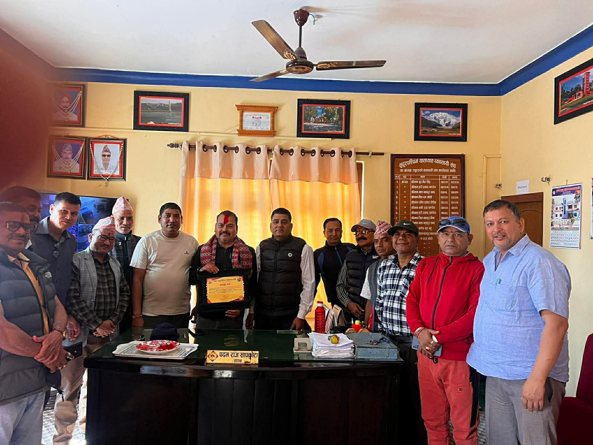 अन्तर्राष्ट्रिय सम्मानपछि उपाध्यायलाई सुप यातायातद्वारा सम्मान