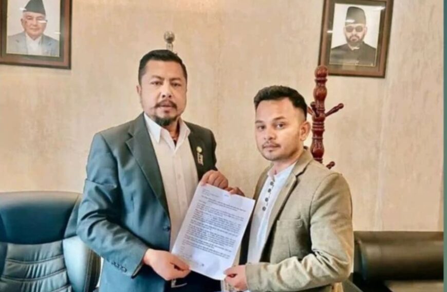 बिद्युतको माग सहित जेनजी युवा नेता सिको नेतृत्वमा ऊर्जा मन्त्रीलाई ज्ञापनपत्र