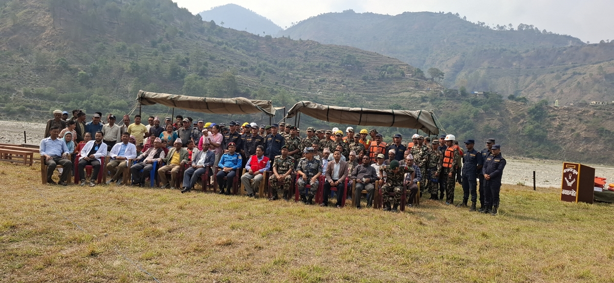 बझाङमा विपद् व्यवस्थापनको डेमो प्रदर्शन ः “सचेतना, सहकार्य र साहसले मात्र जोगिन्छ जीवन”