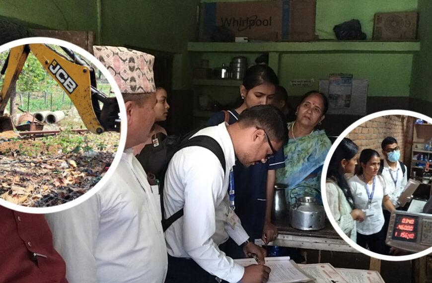 अत्तरिया बजारका मासु पसलमा बेथिति : फोहोर व्यवस्थापन देखि अखाद्य मासुसम्म फेला, करिब २० किलो मासु बरामद पश्चात नष्ट