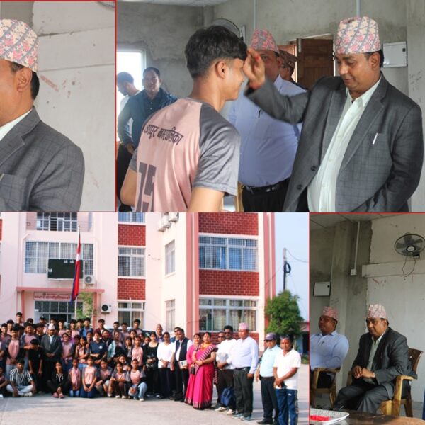 कृष्णपुर नगरपालिकाले जिल्ला स्तरीय रनिङ शिल्ड प्रतियोगितामा भाग लिने खेलाडी विद्यार्थीहरूको बिदाइ