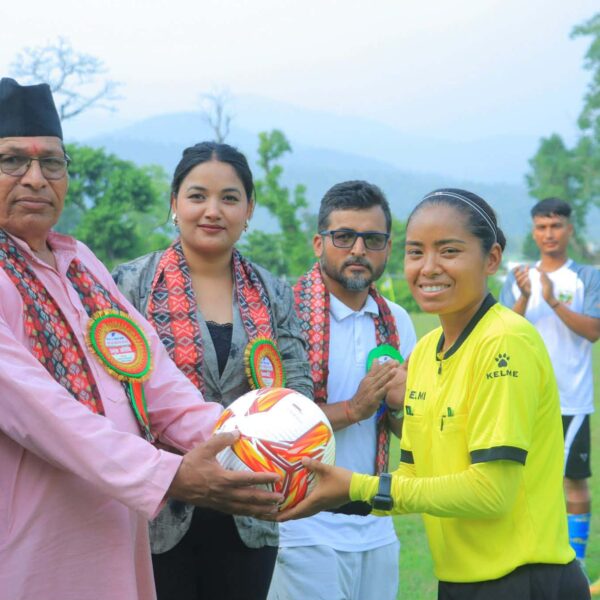 पि एफ ए स्पोर्ट्स क्लबद्वारा आयोजित खुल्ला पुरुष फुटबल मेयर कपको उद्धघाटन