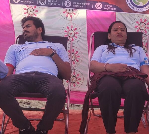 अत्तरिया जेसीजद्वारा रक्तदान कार्यक्रमको आयोजना