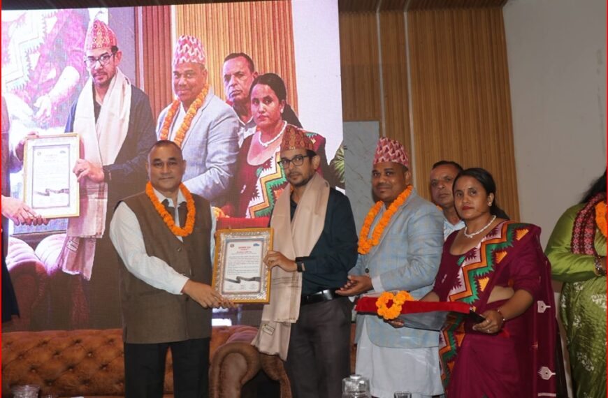 पत्रकार पुष्पराज जोशी सम्मानित