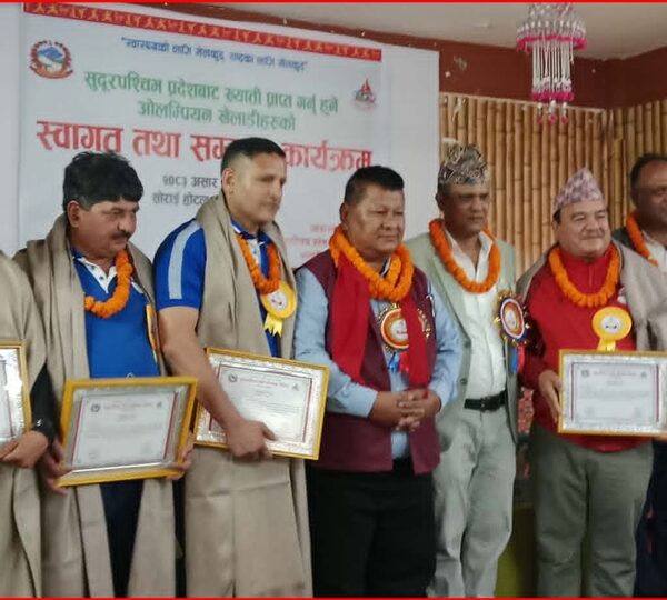 ओलम्पियन खेलाडीलाई सुदूरपश्चिम प्रदेशको सम्मान, जनही ७० हजारसहित विशेष कदर