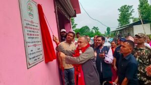 मुख्यमन्त्री शाहद्वारा कैलालीको लम्कीमा बिउ प्रशोधन तथा भण्डारण गृह उद्घाटन