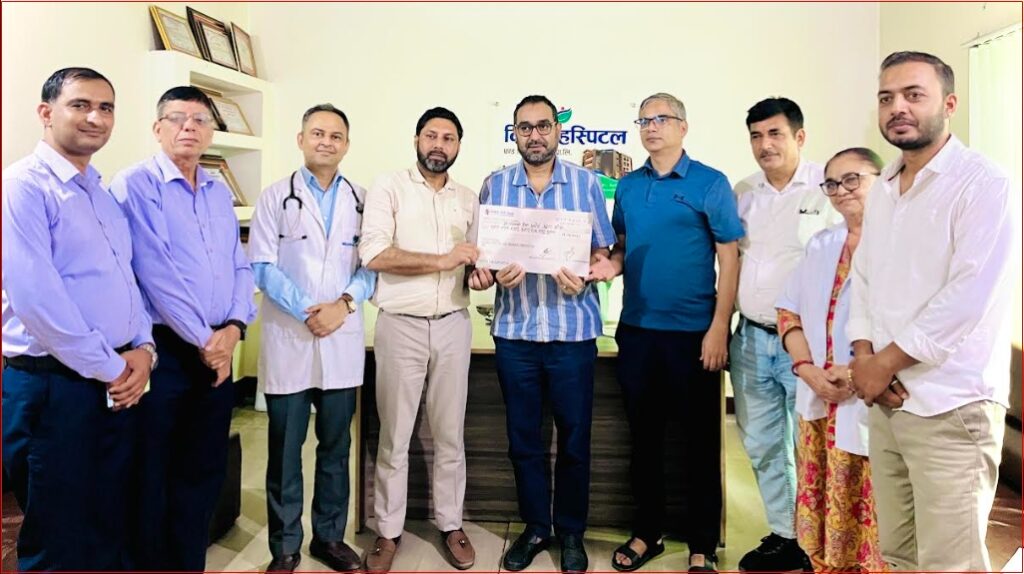 भोटेकोशी पीडितलाई निसर्ग हस्पिटलको ११ लाख ११…