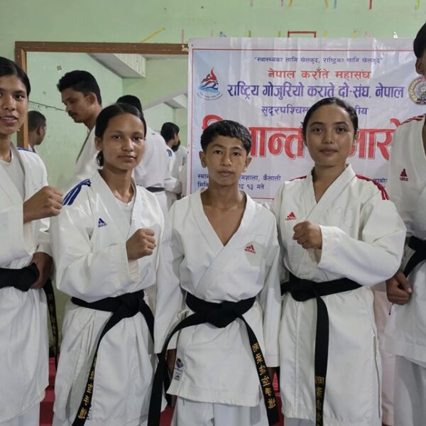 जोरायलका पाँच कराते खेलाडीले पाए `पहिलो डिग्री ब्ल्याक बेल्ट´