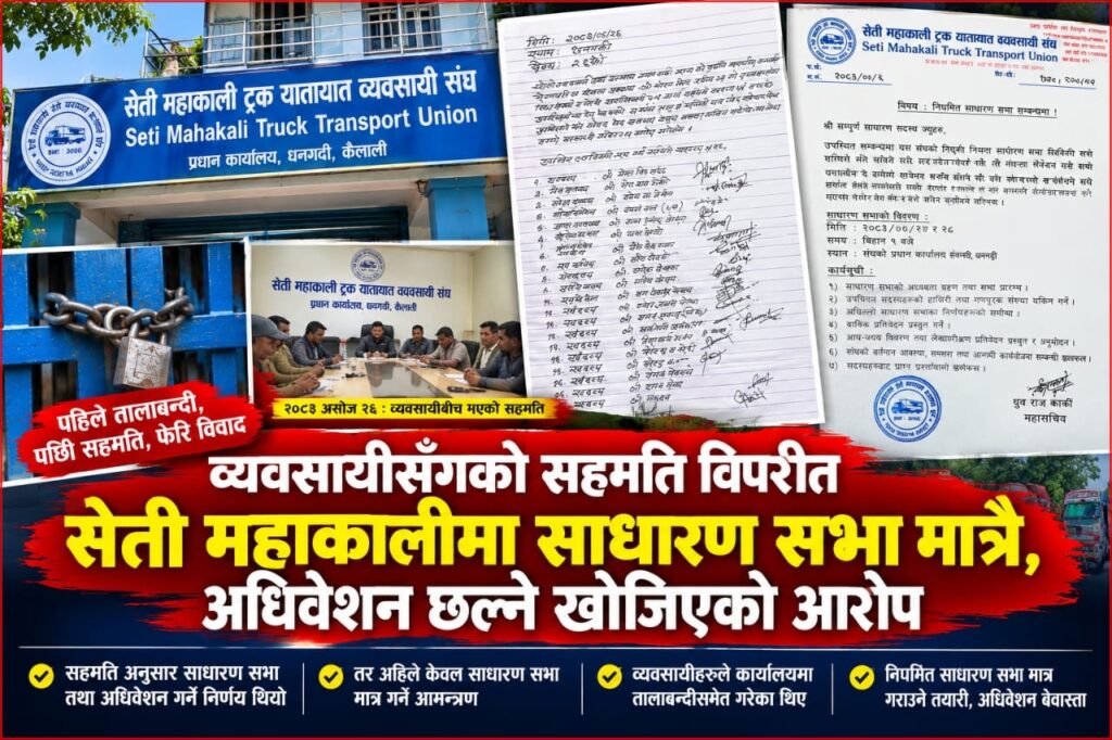 व्यवसायीसँगको सहमतिविपरीत सेती महाकालीमा साधारण सभाको तयारी,…
